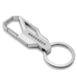 iPick Image for Jeep Wagoneer Silver Carabiner-style Snap Hook Metal Key Chain