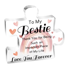 ORIGACH Bestie Gifts for Women Friendship, Acrylic Plaque Birthday Presents for Female Friends-Sister Birthday Gifts