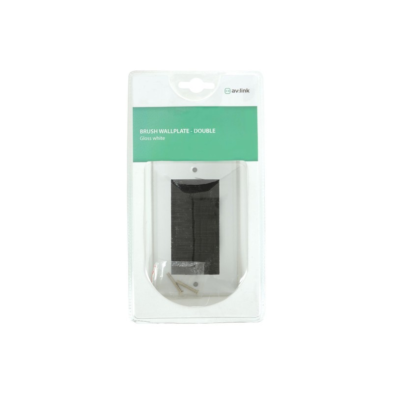 Double Brush Wallplate | White steel