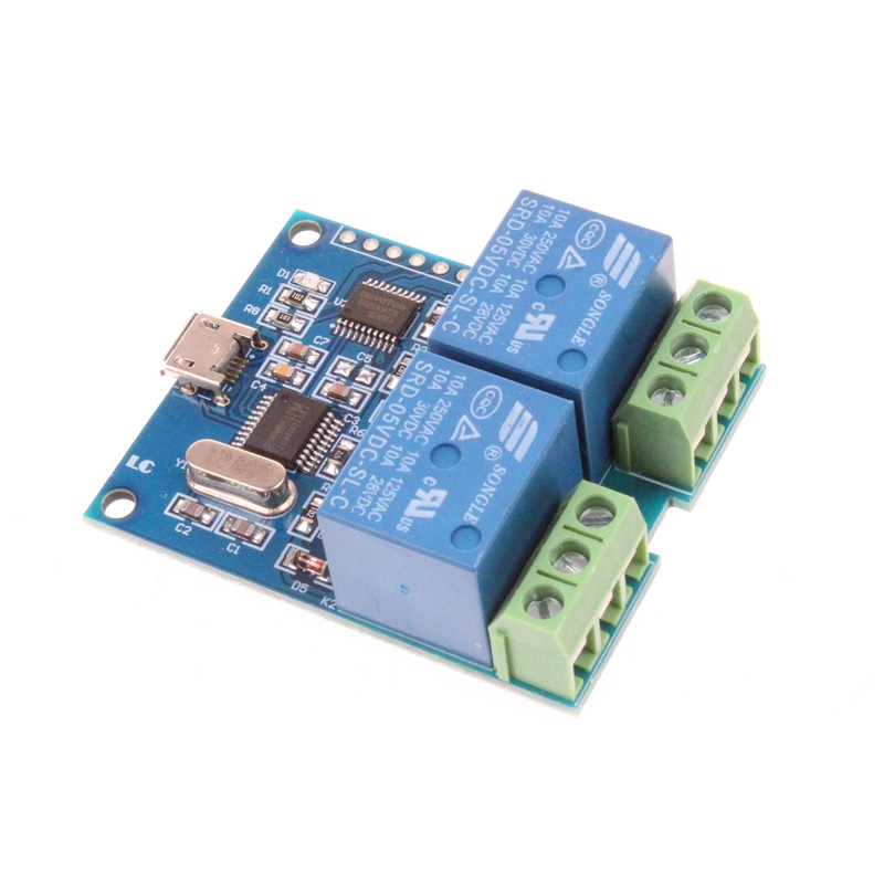 NOYITO 2-Channel Micro USB Relay Module USB Smart Control Switch