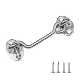 MIETONG Hook and Eye Latch Lock 4 inch Heavy Duty Hook and Eye Latch 5.1 Inch Long * 1.6 Inch Wide for Barn Door Wooden Door Door Window Shed Door or Garage Door Classic Original Colour