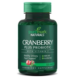 퓨어마크내추럴스 크랜베리 플러스 프로바이오틱 타블렛 Puremark Naturals Cranberry Plus Probiotic Tablets