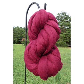 Burgundy Wine Wool Top Roving Fiber Spinning, Felting Crafts USA (1oz)