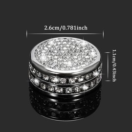 TOMALL Bling Multimedia Knob Cover Compatible with VW Jetta Atlas Tiguan Sound Volume Knob Cover Center Media Volume Switch Radio Audio Control Button Cover Diamond Interior Ring Decorations for Car