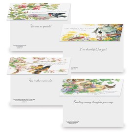 Current Nature's Serenade Religious Thinking of You Friendship Greeting Card Set - Value Pack of 20 Cards With White Envelopes for Friends & Family, 10 Designs, Large 5" x 7" Assortment