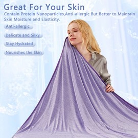 Topcee Cooling Blanket(90"x108"King Size) for Night Sweats Absorbs Heat to Keep Adults Cool on Warm Nights, Q-Max 0.5 Cooling Blankets for Hot Sleepers, Ultra-Cool Lightweight Blanket for Bed