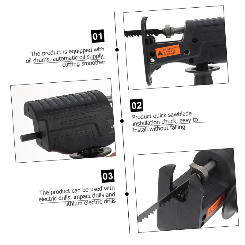 Operitacx 1Set Electric Drill Modified Tool Adapter Portable Reciprocating Saws
