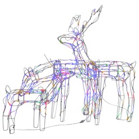 FAMIROSA 3 Piece Christmas Light Display Reindeers 229 LEDs n,Weight-6 lbs