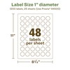 Avery EcoFriendly Matte White Recycled Round Labels, 1" Diameter, Print-to-The-Edge,