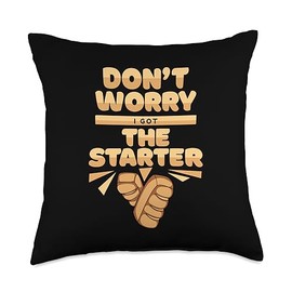 Mix Bread Making Baking Tools Supplies Kit Gifts I Got The Starter Maker Dough Lover Bread Baker Throw Pillow, 18x18, Multicolor