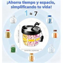 Pastillero Semanal, Pastilleros de Viaje para Medicamentos con Etiquetas