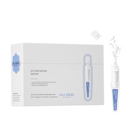 BACHERI Ectoin Repair Face Serum # 30 Pcs/Box Soft Ampoules - Moisturizing, Soothing, Hydrating, with OAT Kernel Extract and Mother of Pearl Extract, for Protecting and Brightening the Skin