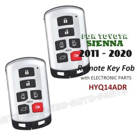 KeylessAutoParts 2x HYQ14ADR for Toyota Sienna 2011 2012 2013-2020 Proximity Remote Smart Key Fob