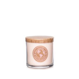 Eco Candle Co. Recycled Candle, Vanilla Grapefruit, 6 oz. - Scents of Vanilla & Pink Grapefruit - 100% Soy Wax, No Lead, Kraft Paper Label & Lid, Hand Poured, Made from Midwest Grown Soybeans