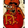 RAT FINK STICKER “RAT ORANGE & RED” 3 1/2“ X