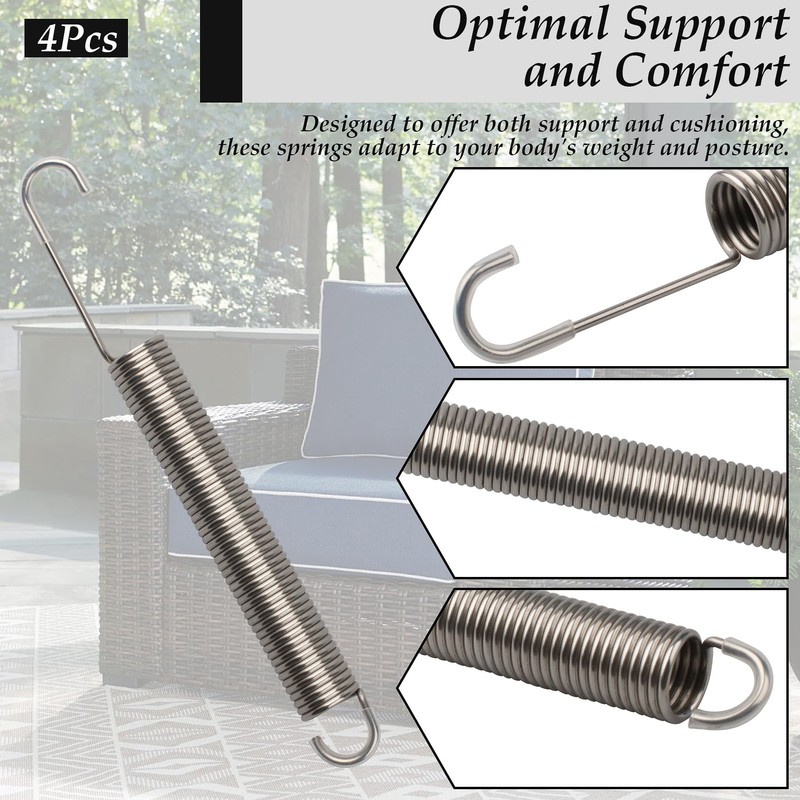 remolean 4 Pack 7 Inch Recliner Spring - Long Neck