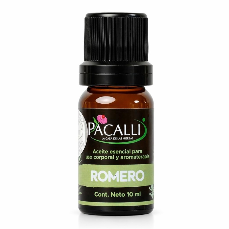 PACALLI Aceite Esencial de Romero 100% Puro 10ml - Aromaterapia