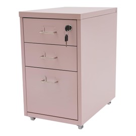 AngelcityCC 3 Drawer Vertical File Cabinet, Mobile Filing Cabinet for Home Office, Storage File Cabinet Under Desk
