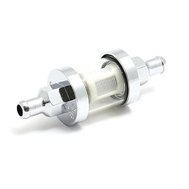 Petrol Filter 5/16 Inch High Flow Chrome with Glass