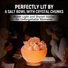 Himalayan Glow Natural Pink Salt Bowl Night Lamp with Crystal