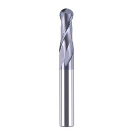 SpeTool 14412 Ball Nose Carbide End Mill CNC Cutter Router Bits Double Flute Spiral Milling Tool 3/8 inch Shank with 3 inch OVL