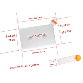Plastic Fuel Tank Diesel Heater Fuel Tank Oil Box Water Tank Container (8L-2.11Gallon)