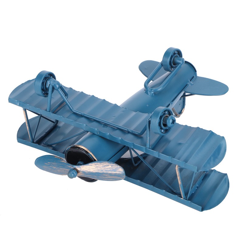 Iron Aircraft Model Innovative Airplane Handicraft Office Bar Desktop Ornament