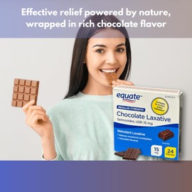 Chocolate Laxatives- Senna Laxative Chocolate 24 ct, 15 mg (3 Pack)