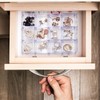 carrotez Small Stackable Jewelry Organizer Tray, 16 Grid, Clear Plastic
