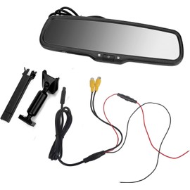 Headerbs Car Rearview Mirror Monitor, 4.3inch Car Rearview Mirror Auto Dimming Monitor With Bracket Black
