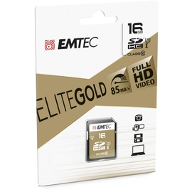 Emtec SDHC 16GB Class10 Gold + 16GB SDHC Class 10 memory card - memory cards (SDHC, Black, Brown, Class 10)