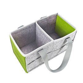 June tech Felt Bag for Toniebox Audio Player Felt Organizer Bag, Travel Carrying Bag with Handle for Toniebox, Carrying Case Bag for Toniebox & Accessories (Green)