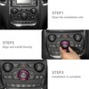 PDKLIN AC Volume Switch Knob Trim Ring Compatible with Dodge