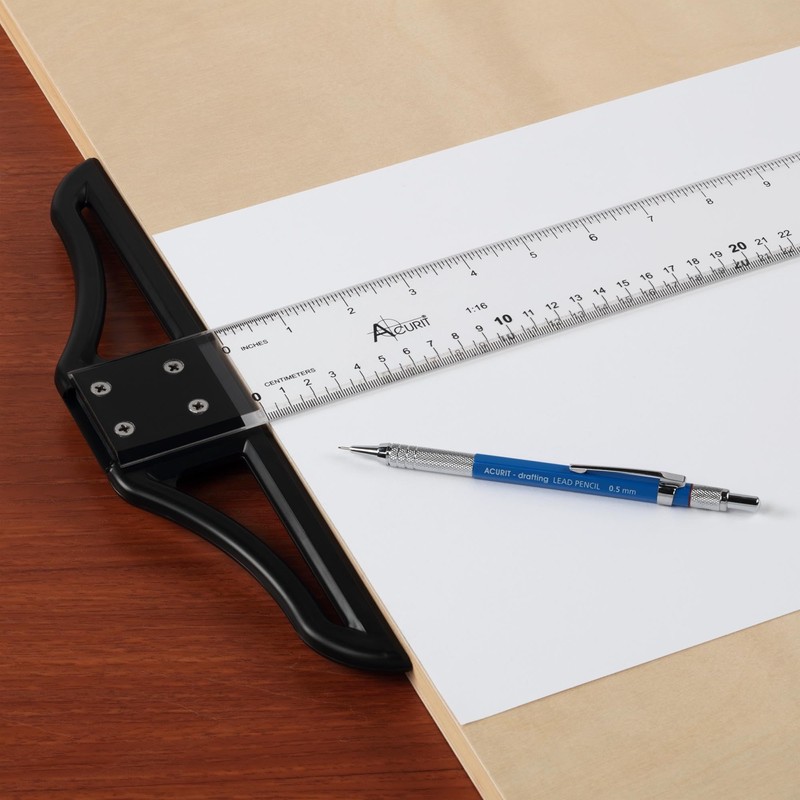Acurit Detachable T-Square 36" with Clear Acrylic Blade, Precise 90°