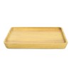 Organic Cafe JA22-20-5s Wooden Dish Square Plate Diameter 8.3 inches
