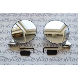 NORS Peep Mirrors Pair | 4'' | CONVEX w/ Hardware | Rat Rod & Hot Rod