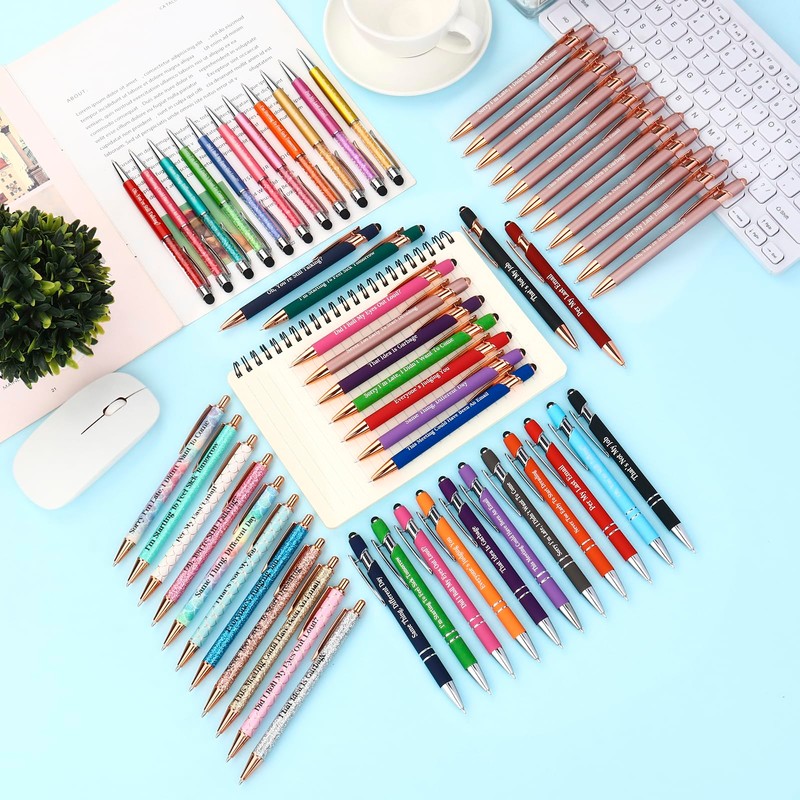 Snarky Funny Office Pens,12 Pcs Negative Sarcastic Hilarious Quotes Work