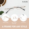 KoKoBin Half Reading Glasses 2 Pairs Square Half Rim Metal