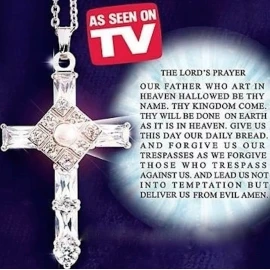 Montebello Collection As Seen On TV The Lord's Prayer Sterling Silver Cross FAITH GORGEOUS New