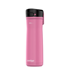 Contigo Jackson Chill 2.0 Stainless Steel Water Bottle with Carry Handle and Secure Lid for Leak-Proof Travel, Vacuum-Insulated and BPA-Free, Azalea, 20 oz (591 mL)