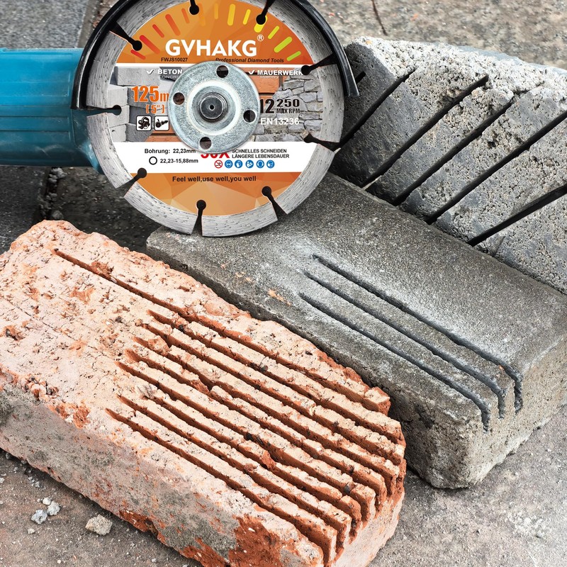 GVHAKG Diamond Cutting Disc 125 mm, Diamond Disc for Concrete