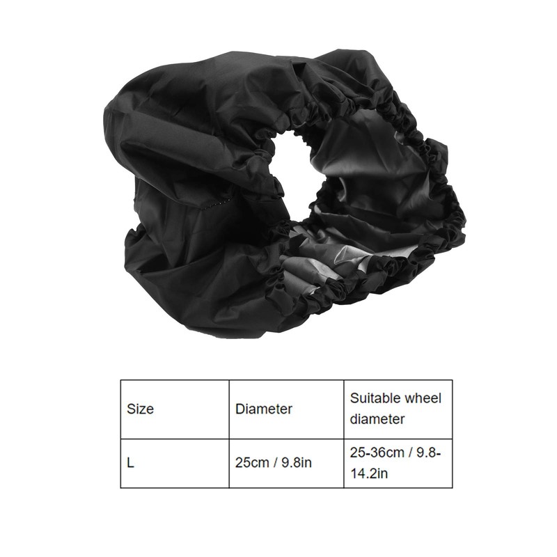 4Pcs/Set Stroller Wheel Protector Covers Black Wheelchair Tire Protector for