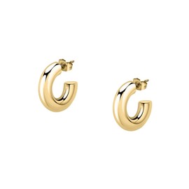 Morellato Creole women's hoop earrings made of steel, PVD gold, SAUP12, Stainless Steel