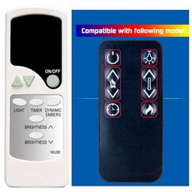 XINJISHIMIN Replacement Remote Control for Real Flame 4099 Electric Fireplace Infrared Quartz Space Heater