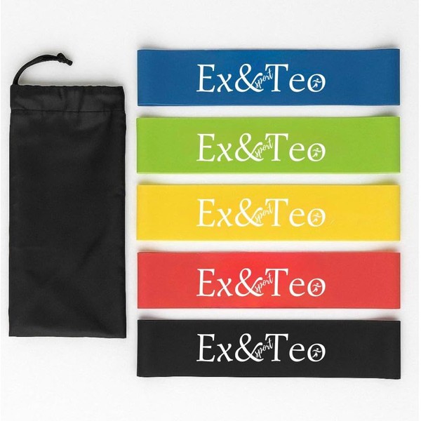 Ex&sportTeo Resistance Bands Set – 5 Loop Exercise Bands for