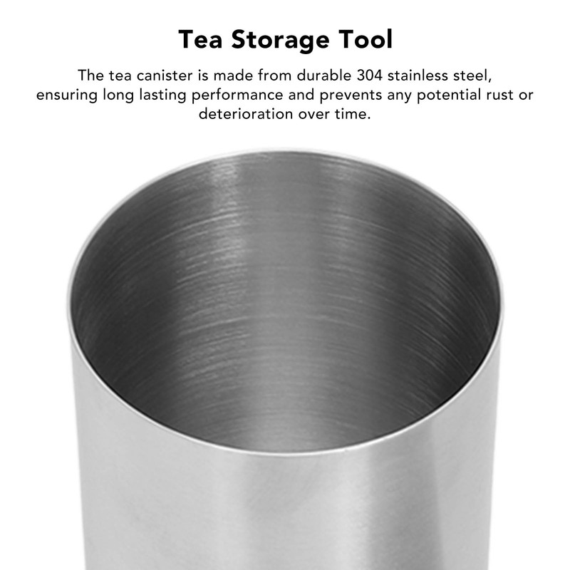 Tea Canister 304 Stainless Steel Tea Container Thicken Tea Sealing