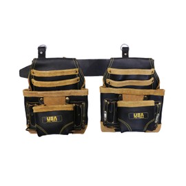 USA Pro Tools Tool Belt | Leather Tool Rig for Carpenters, Framers, Electricians, Constructors, and Handyman | Adjustable Tool Pouches.