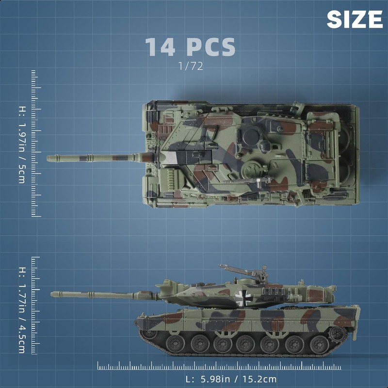 SEBUNAS Leopard 2A7 Militärpanzer im Maßstab 1/72, Schnellbaumodell, deutsches Panzerfahrzeug,