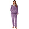COZYPOIN Women's Fluffy Pajamas Set 2 Piece Soft Fleece Pjs