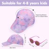 Girls Baseball Cap with Sunglasses Set Fashion Cute Trucker Hat